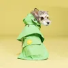 Dog Apparel Reflective Inner Strip Fabric Pet Mesh Puppy Breathable Safety Clothes Outdoor Big Waterproof Raincoat