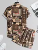 Mannen Trainingspakken Mannen Zomer Hawaiian Set Korte Mouw Casual Bloemen Shirt Strand Tweedelige Pak Mode Mannen Kleding Sets S3XL 230801