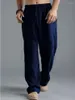 Men's Pants 2023 Large Loose Casual Linen Breathable Cargo