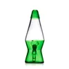 Encantador Bong de vidrio para cachimba con lámpara de 6,1 pulgadas con boquilla verde y vástago descendente difuso - Articulación hembra de 10 mm