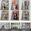 Altri articoli per feste per eventi Banksy Graffiti Art Canvas Painting Animali e figure astratte Poster Stampe Street Wall Picture Home Decor Cuadros 230801