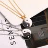 Chains Chinese Style Retro Necklace Fashion Jewelry Couple Pendant Creative Tai Chi Gossip Round Flower BFF Friendship