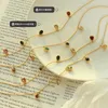 Choker Luxury Designs Multi Color Waterdrop Shape Crystal Chokers For Women Fashion Stainless Steel Men Necklaces Birthdaty Gifts 2023