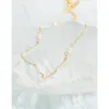 Chains Small And Luxurious Design Minimalist Gold Pearl Collarbone Necklace 925 Sterling Silver Female Texture