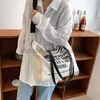 Totes Canvas sac pour femme grande capacité sac à bandoulière à la mode lettre motif sac à main et portefeuille loisirs voyage sac à main étudiant sac à dosstylishhandbagsstore