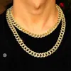 Brins Hommes Femmes TOP Hop Glacé Chaîne Cubaine Collier Haute Qualité 13mm Largeur Miami Punk Colliers De Mode Bijoux Cadeau 230613