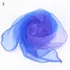 Scarves Gradient Color Square Scarf Imitated Silk Girls Dancing Small Thin Chiffon Neckerchief Double