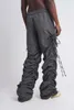 Men's Pants Side Drawstring Design Japanese Streetwear Y2k Hip Hop Tactical Pleated Joggers Men Drop