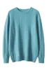 Herrtröjor Autumn/Winter Cold Top Solid Round Neck Pullover Cashmere Twisted Knit Blue Light Luxury Lazy tröja