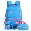 Skolväskor barn tonåringar flickor trycker rucksäck ryggsäckar 3 st/set mochila barn reser ryggsäck söt axelväska