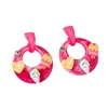 Baumelnde Ohrringe Stil weiblich Sommer süßes Mädchen Herz Acryl koreanische Version Hit Farbe kleine frische süße Emo Hoops für Frauen