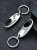 Sleutelhangers 2023 Ideeën 304 Roestvrij Staal Mannen Sleutelhanger Auto Sleutelhanger Soft Touch Ring Houder Tas Charm Hanger Gift Accessoires