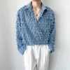 Men's Casual Shirts 2023 Brand Clothing Spring Long-Sleeved High Quality Fringe Trim For Loose Party Shirt Stage Costume