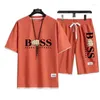 Heren trainingspakken Koreaans casual trainingspak T-shirt met korte mouwen en sportshorts Kledingsets Zomermode