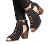 Boots Comemore Spring Summer Sexy Casual Rome Ankle Ladies Sandal s Shoes Middle High Heels Large Size 43 Black 230801