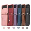 Cell Phone Cases Crossbody Wallet Leather Phone Case with Card Slot Holder for Samsung Galaxy Z Flip 4 3 Flip4 Flip3 5G Purse Lanyard Strap Cover L230731