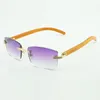 New wooden sunglasses frames 0286O with new hardware and orange wood legs 56-17-140 mm