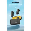 Microfones Microfone de lapela sem fio para telefone Android com estojo de carregamento Mini microfone sem fio transmissão ao vivo