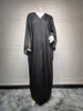 Ubranie etniczne Eid jedwabisty satynowy marokowy sukienka dla kobiet Muzułmańska Abaya 2 -częściowe sukienki Caftan Evening Long Robe Vestidos Abayas