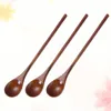 Spoons 3 Pieces Wood Mixing Spoon Natural Wooden Set Dessert Serving Cooking Utensils For Stirring