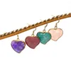 Stud Earrings Natural Amethyst Pink Crystal Green Stone Peach Heart For Fashion Handmade DIY High-end Jewelry Accessories