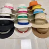 Starszy projektant klasyczny moda Pearl Straw Hat Lady Travel Casual Sustoblock Hat Flat Straw Temperament