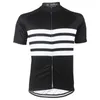 Racing Vestes HIRBGOD Noir Blanc Vélo Jersey Hommes D'été Respirant À Manches Courtes Vélo Chemise Équipe Simple Sport Vélo Tops TYZ1474-01