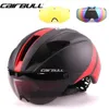 Cascos de ciclismo CAIRBULL Goggles Casco con 3 lentes TT Aero Road para hombres Racing Integrallymolded Casco Ciclismo CB15 230801