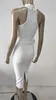 Casual klänningar 2023 Est mode off midje vit bandage klänning kvinnor kväll klubb cocktail party bodycon vestidos