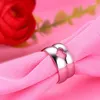 Cluster Rings Half Heart Wedding For Women Men Alliance Simple Jubileum Band Ring Bijoux Engagement Jewelry Gift