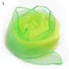 Scarves Gradient Color Square Scarf Imitated Silk Girls Dancing Small Thin Chiffon Neckerchief Double