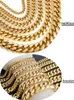 Strands Strings Desian HipHop Golden Curb Cuban Link Chain Necklace for Men and Women 316L Stainless Steel Bracelet Fashion Jewelry Gifts 230801
