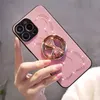 Obudowy telefonu komórkowego luksusowy lśniąca diamentowy krążkowy pierścień uchwyt telefonu do iPhone'a 14 13 12 11 Pro Max 14plus Creative Bow Towt Bling Cover L230731