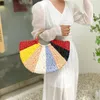 Evening Bags 2023 Summer Straw Woven Storage Basket Color-matching Handbag Large Capacity Beach Bag Unique Design Ideal For Casual Shopping