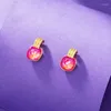 Серьги -серьги -грибы квадрат дизайнеры Boucle d'oreille, сделанные с австрийским хрусталем для женщин, получающих модные свадебные украшения рождественский подарок