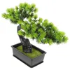 Flores decorativas Enfeites Falsos Plantas Artificiais Decoração de Casa Mesa de Plástico Interior Árvore Bonsai Realista