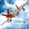 Flygplan Modle Wltoys XK A280 RC Airplane P51 Fighter Simulator 2 4G 3D6G -läge med LED -sökljusplanleksaker för barn Vuxna 230801