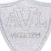 Yu Ying Gemme Forma personalizzata di ciondolo scudo Argento sterling Iced Out Vvs Moissnite Ciondolo di diamanti per gioielli Hiphop