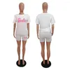 Kvinnors träningsdräkter kvinnor 2 st. Set kvinnlig t-shirt shorts kostym kawaii mjuka y2k flickor överdimensionerade sport mode damer tröja