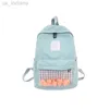 Zaino Qiaoduo Casual Clear Waterproof Womens Zaino Harajuku Nylon Travel Schoolbags Cute Small Duck Student Back Pack Teen Girls 211215 Z230802