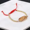Charm Armband Natural Stone Bead Rectangle 18K Plating Gold Color Agates Armband For Women Jewerly Gift 16-22cm