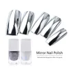 Nagellack 7 ml kapacitet silverpläteringseffekt fashionabla och glänsande metallspegel uv gel blöt av LED -lack konstmanikyr 230802