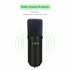 Mikrofone, verbessertes USB-Mikrofon, Metall-Kondensator-Live-Mikrofon mit Stativ und Tastensteuerungsfunktion für/Sing-Voice-Chat