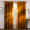 Curtain Modern Nature Scenery Trees At Sunset View Two Drape Thin Window Curtains For Living Room Bedroom Decor 2 Pieces