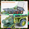 Diecast Model Car Children's Dinosaur Toy Car Large Engineering Vehicle Model Education Toy Transport Vehicle Toy Boy Girl With Dinosaur Gift 230802