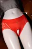 Women's Panties Glossy Ice Silk Open Crotch Lace Lingerie Seamless Plus Size Tight Satin Underwears Sexy Briefs