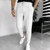 メンズパンツの男性ドローリングエラスティックウエストポケット