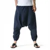 Индийские брюки, мужские брюки ниндзя, мешковатые шаровары, свободные брюки для фитнеса с низкой промежностью, танцевальная мода, панк-хомбре Pantalon3036