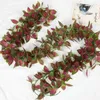 Dekorativa blommor 240 cm rotting Artificial Flower Perilla Leaf Home Decoration Vine Wedding Garden