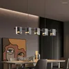 Подвесные лампы Light Luxury Restaurant Lamp All Copper Modern Simple и длинная столовая столик Nordic Designer ins Style Bar